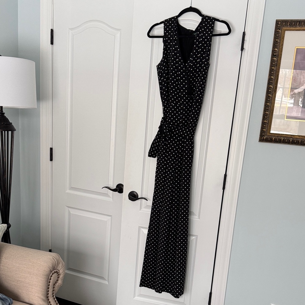 Polo by Ralph Lauren Black Jumpsuit with White Dots